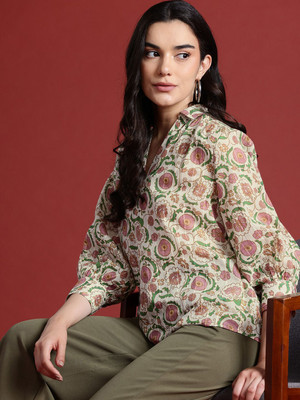 all about you Casual Printed Women Multicolor Top