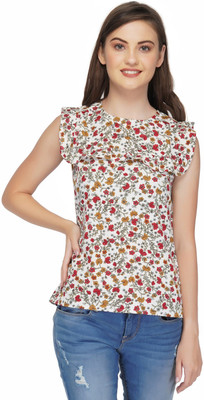 POPWINGS Casual Printed Women Multicolor Top