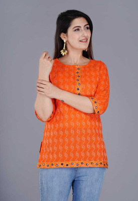 HouseOfCommon Casual Printed Women Multicolor Top