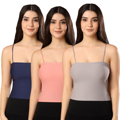 Paavki Casual Solid Women Dark Blue, Orange, Grey Top