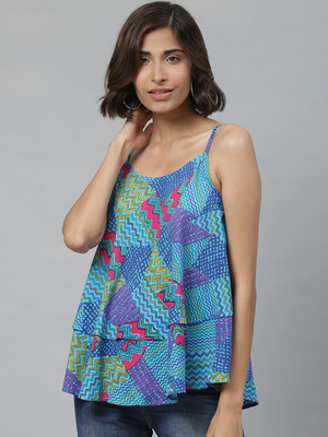 IKRASS Party Printed Women Multicolor Top