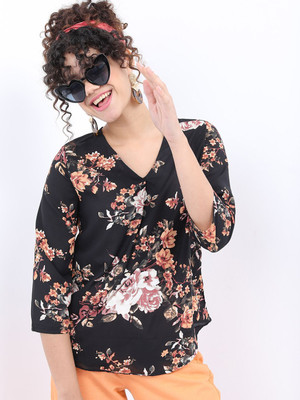 Tokyo Talkies Casual Printed Women Multicolor Top