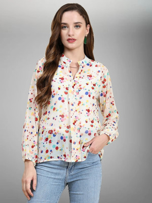 Toochki Casual Printed Women White Top