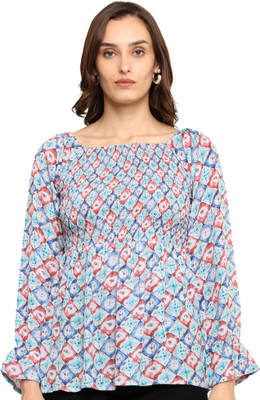 Yash Gallery Casual Printed Women Multicolor Top