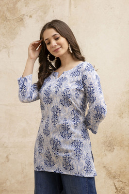 Chahat Gartex Casual Printed Women Multicolor Top
