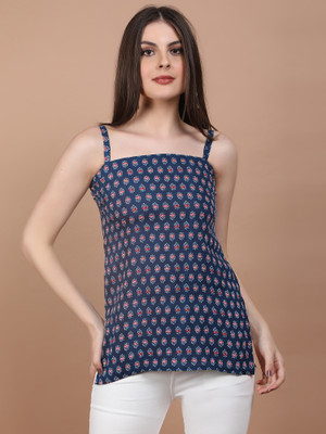 kurtiskraft Casual Floral Print Women Blue Top