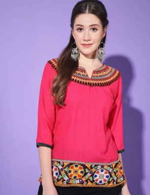 raghudas Casual Embroidered Women Pink Top