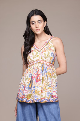 aarke Ritu Kumar Casual Floral Print Women Multicolor Top