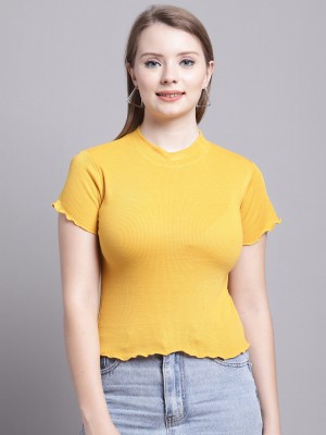 bamboo breeze Casual Solid Women Yellow Top