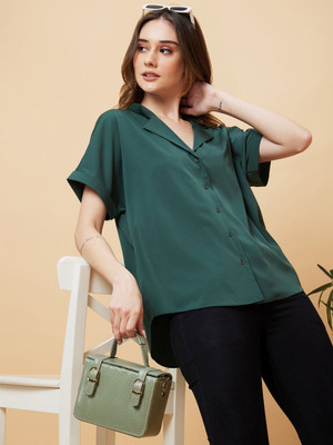 Globus Casual Solid Women Green Top