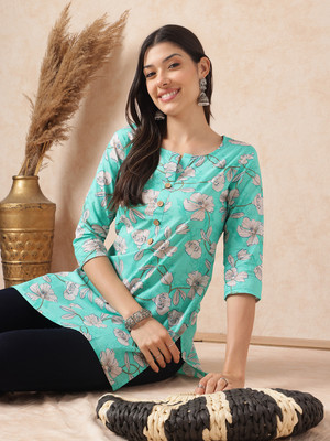 Janakdulari fashion Formal Printed Women Light Blue Top