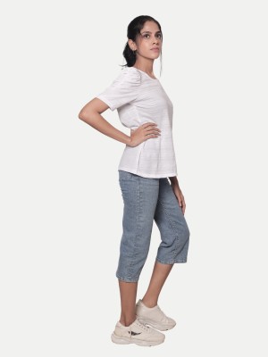 radprix Casual Solid Women White Top