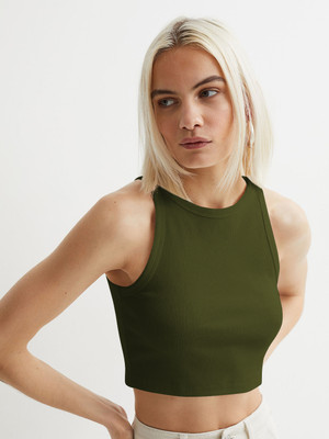 METRONAUT Casual Self Design Women Green Top