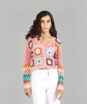 DLANXA Casual Printed Women Multicolor Top