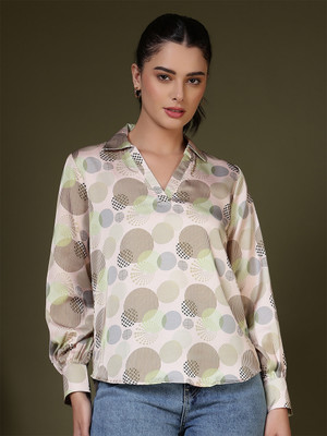 fithub Casual Printed Women Multicolor Top