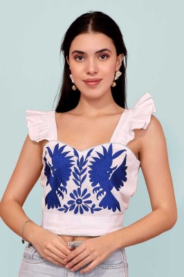 Kaajal by Vidhi Party Embroidered Women Blue, White Top