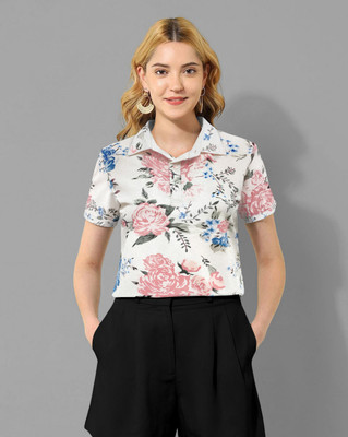 Toochki Casual Floral Print Women Multicolor Top