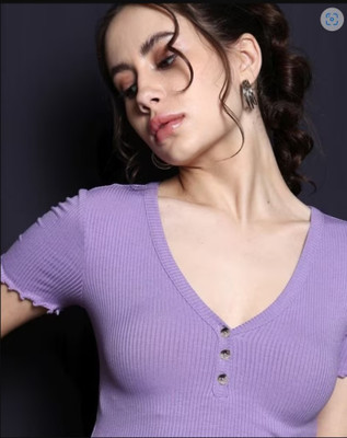 Jhoomantroo Party Self Design Women Purple Top