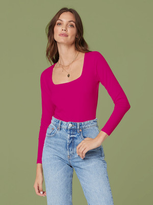 Dream Beauty Fashion Casual Solid Women Pink Top