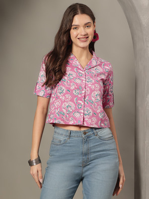 HERE&NOW Formal Printed Women Pink Top