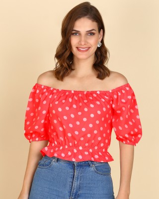 Aaivan Casual Printed Women Red Top