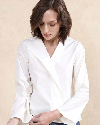 RAREISM Formal Solid Women White Top