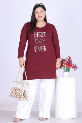 UNIKITES Casual Solid Women Maroon Top