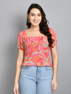 Raffaella Party Printed Women Multicolor Top