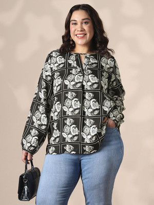 Globus Casual Printed Women Black, White Top
