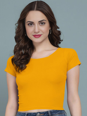 Kashonaa Casual Solid Women Yellow Top