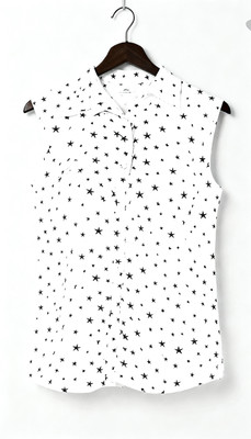 Blueribon Casual Polka Print Women White Top