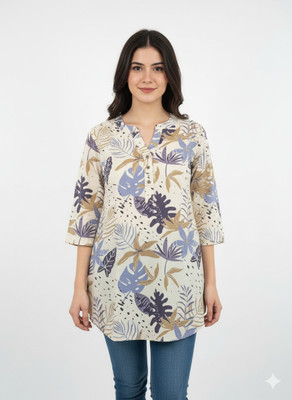 Indicult Casual Floral Print Women Multicolor Top