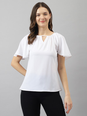 Toochki Casual Solid Women White Top