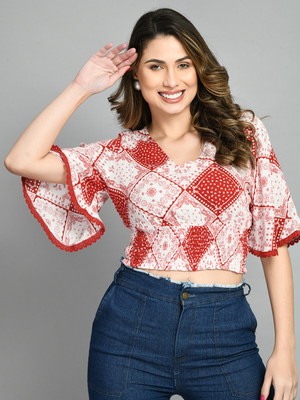 Dressberry Casual Printed Women Red Top