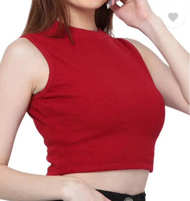 KLASY Casual Solid Women Maroon Top