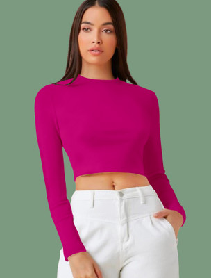 NAVYANKAA Casual Solid Women Pink Top