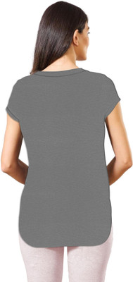 jovo Casual Solid Women Grey Top