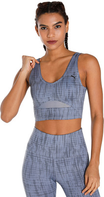 PUMA Casual Solid Women Black Top