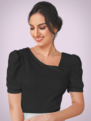 Kashonaa Casual Solid Women Black Top