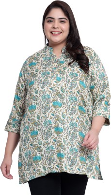 indietoga Casual Printed Women Light Blue, Light Green, White Top