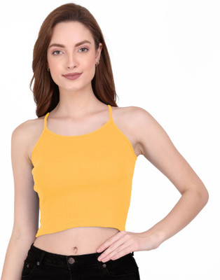 THE BLAZZE Casual Self Design Women Yellow Top