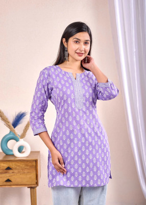 SANGOURI Casual Printed Women Purple Top