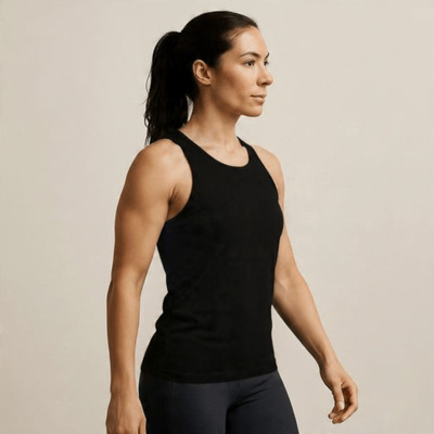 Blueribon Casual Solid Women Black Top