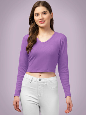 Maheshvi Casual Solid Women Light Blue Top