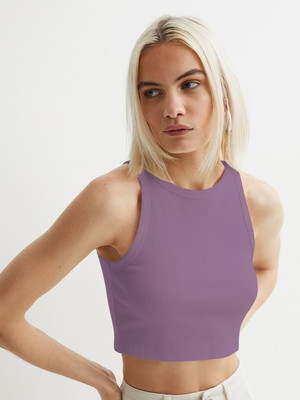 METRONAUT Casual Self Design Women Purple Top