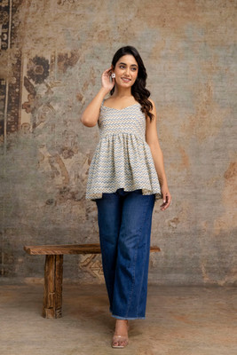 flipFabric Casual Ethnic Motifs Women Multicolor Top