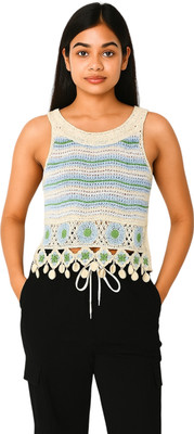 Classye Creation Casual Embroidered Women Multicolor Top