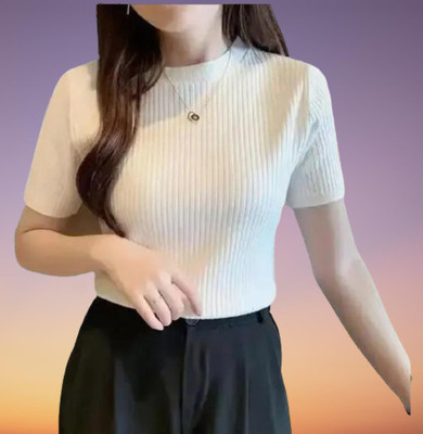 Seema Trader Casual Self Design Women White Top