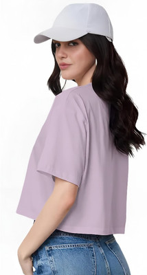 FURRR Casual Self Design Women Purple Top
