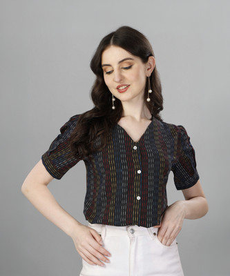 Kinjo Casual Striped Women Multicolor Top
